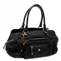 Pre Owned Tod's Black Nylon Pashmy Satchel