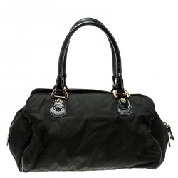 Pre Owned Tod's Black Nylon Pashmy Satchel