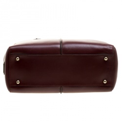Pre Owned Tod's Burgundy Leather D-Styling Shopper Tote