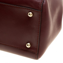 Pre Owned Tod's Burgundy Leather D-Styling Shopper Tote