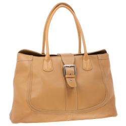 مملوكة مسبقًا Tod’s Brown Leather XL Buckled Tote