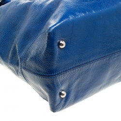 Pre Owned حقيبة يد تودز جلد لامع زرقاء