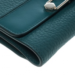 Tod's Green Leather Brooch Wallet