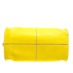 Tod's Yellow Leather Large Sella Top Handle Bag