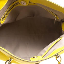 Tod's Yellow Leather Large Sella Top Handle Bag