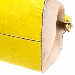 Tod's Yellow Leather Large Sella Top Handle Bag