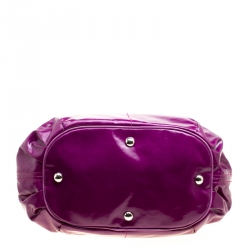 Tod's Purple Glazed Coated Canvas G-Line Easy Sacca Tote