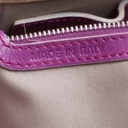 Tod's Purple Glazed Coated Canvas G-Line Easy Sacca Tote