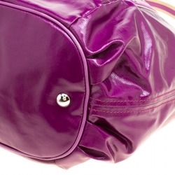 Tod's Purple Glazed Coated Canvas G-Line Easy Sacca Tote