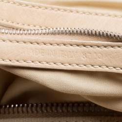 Pre Owned Tod's Beige Canvas and Leather Hobo