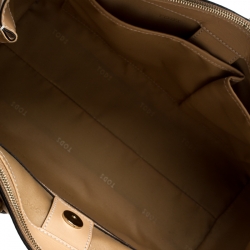 Tod's Beige Leather D-Styling Shopper Top Handle Bag