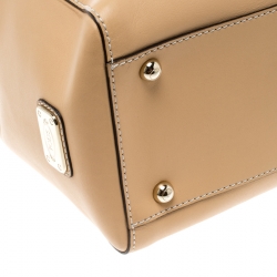 Tod's Beige Leather D-Styling Shopper Top Handle Bag