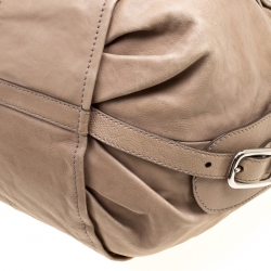 Tod's Beige Leather Gummy Top Handle Bag