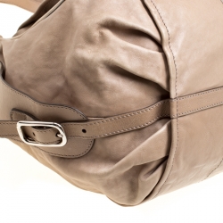 Tod's Beige Leather Gummy Top Handle Bag