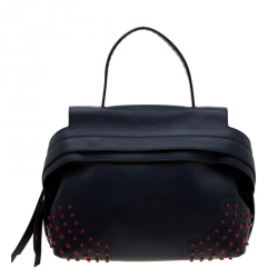 Pre Owned حقيبة تودز جلد حمراء/ زرقاء