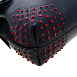 Pre Owned حقيبة تودز جلد حمراء/ زرقاء