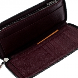Tod's Black Leather Zip Around Wallet