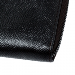 Tod's Black Leather Zip Around Wallet