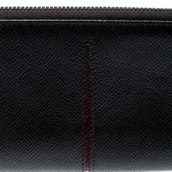Tod's Black Leather Zip Around Wallet