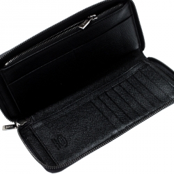 Tod's Grey Leather Zip Around Wallet