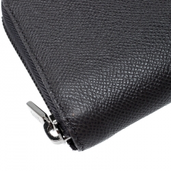 Tod's Grey Leather Zip Around Wallet