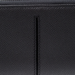 Tod's Grey Leather Zip Around Wallet