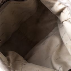 مملوكة مسبقًا Tod's Grey Leather Drawstring Tote 
