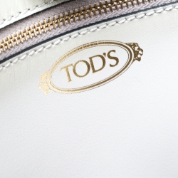 Pre Owned حقيبة يد تودز كيب شوبر جلد زرقاء