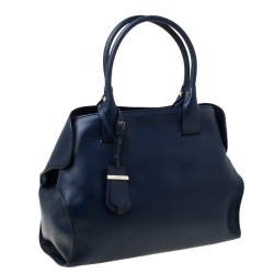 Pre Owned حقيبة يد تودز كيب شوبر جلد زرقاء