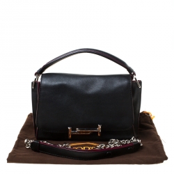 Tod’s Black Leather Top Handle Bag