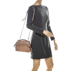 Tod’s Beige Leather Wave Top Handle Bag