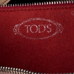 Tod’s Beige Leather Wave Top Handle Bag
