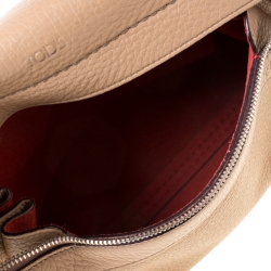 Tod’s Beige Leather Wave Top Handle Bag