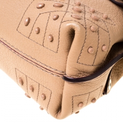 Tod’s Beige Leather Wave Top Handle Bag