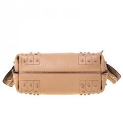 Tod’s Beige Leather Wave Top Handle Bag