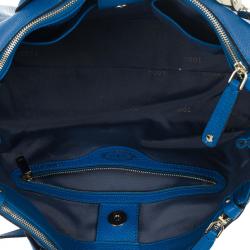 Pre Owned Tod's Pebbled Leather 'D-Styling Small' Convertible Satchel