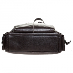 Pre Owned Tod's Dark Brown Leather Large T bag Media Satchel