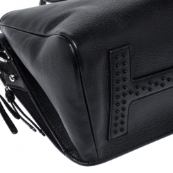 Pre Owned Tod's Black Leather Front Pocket Tote