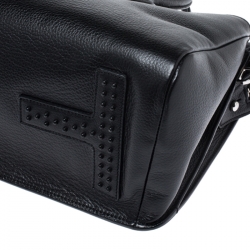 Pre Owned Tod's Black Leather Front Pocket Tote