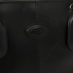 Pre Owned Tod's Black Leather Convertible Tote