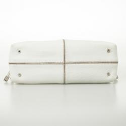 Pre Owned Tod's White Leather Small Tote