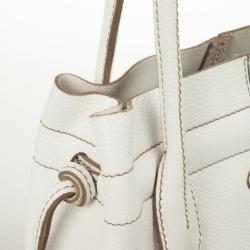 Pre Owned Tod's White Leather Small Tote