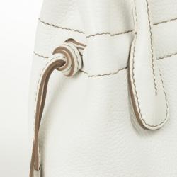 Pre Owned Tod's White Leather Small Tote
