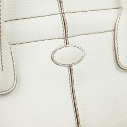 Pre Owned Tod's White Leather Small Tote