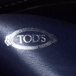 مملوكة مسبقًا Tod's Blue Leather Fringe Media Shopper Tote