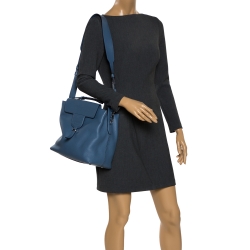 Tod's Blue Leather Small Joy Top Handle Bag