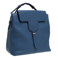 Tod's Blue Leather Small Joy Top Handle Bag
