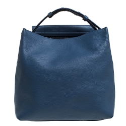 Tod's Blue Leather Small Joy Top Handle Bag
