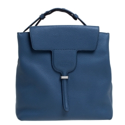 Tod's Blue Leather Small Joy Top Handle Bag