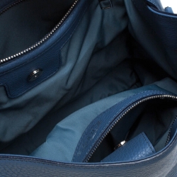 Tod's Blue Leather Small Joy Top Handle Bag
